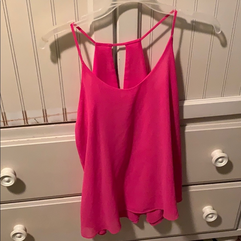 Bright pink blouse